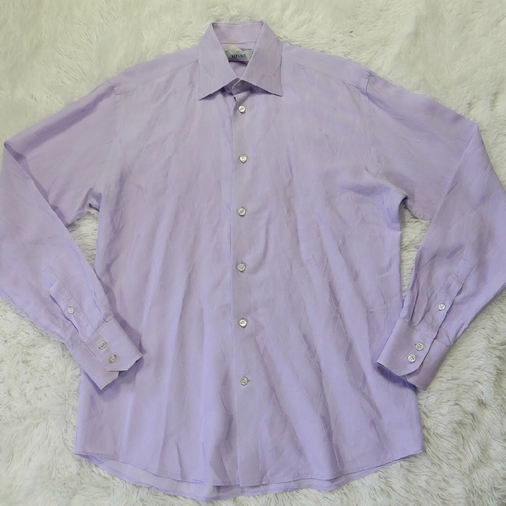 Men’s Versace Collection Lilac Dress Shirt 15.5 39